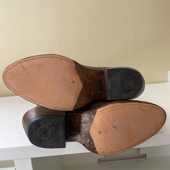 NWT Alberta Boots Brown Cowhide Leather Western Cowboy Boots Men Size 9 US - Picture 4 of 8